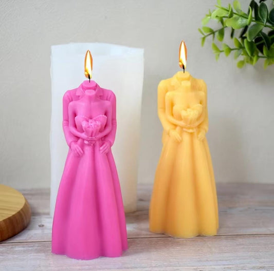 Lyba Moulds Bride & Groom Couple Candle Silicone Mould - Bakeware India