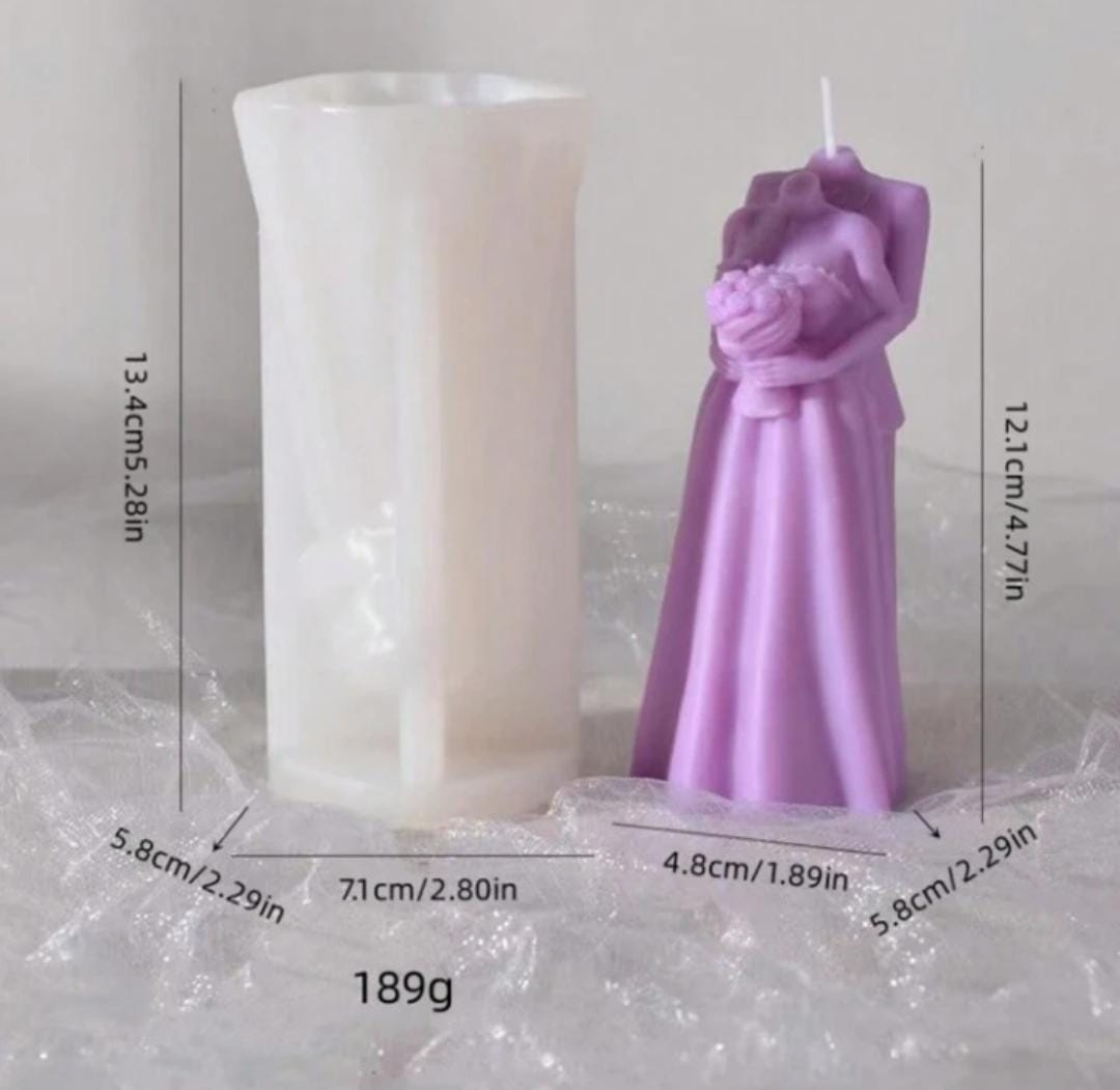 Lyba Moulds Bride & Groom Couple Candle Silicone Mould - Bakeware India