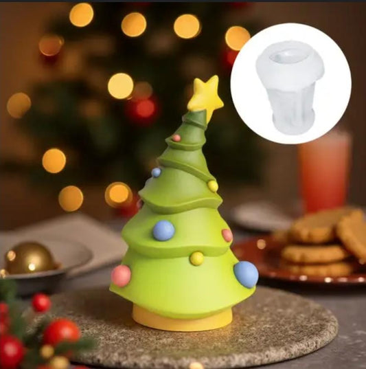 Lyba Moulds Christmas Star Tree Chocolate Candle Silicone Mould - Bakeware India