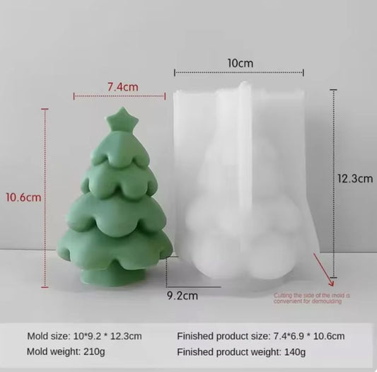 Lyba Moulds Christmas Star Tree Chocolate Candle Silicone Mould - Bakeware India