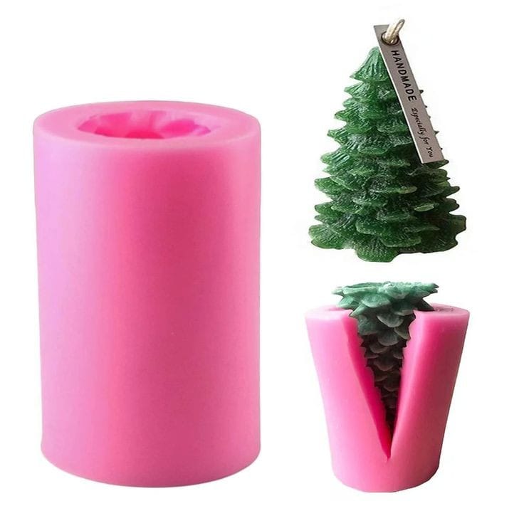 Lyba Moulds Christmas Tree Chocolate Candle Silicone Mould - Bakeware India