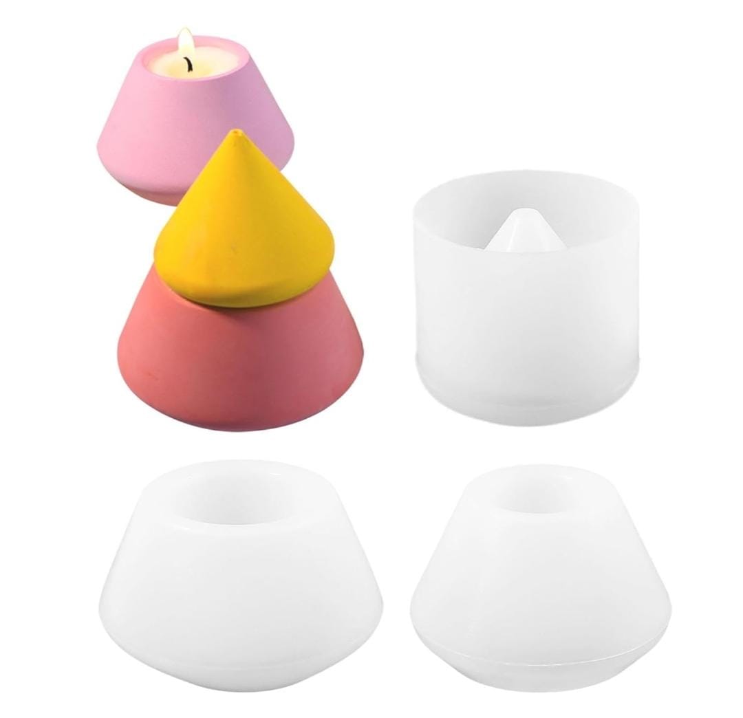 Lyba Moulds Christmas Tree Split Candle Cup Silicone Mould - Bakeware India