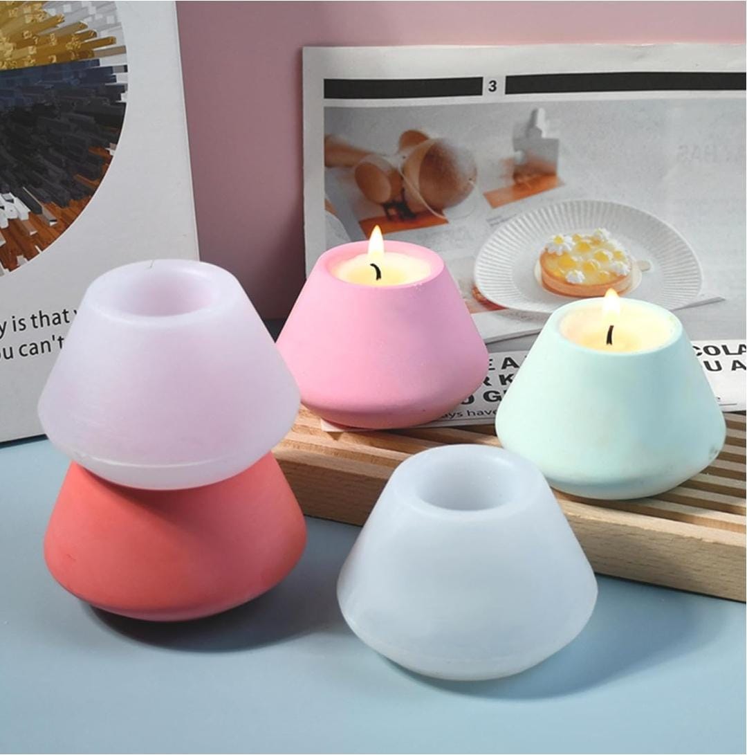 Lyba Moulds Christmas Tree Split Candle Cup Silicone Mould - Bakeware India