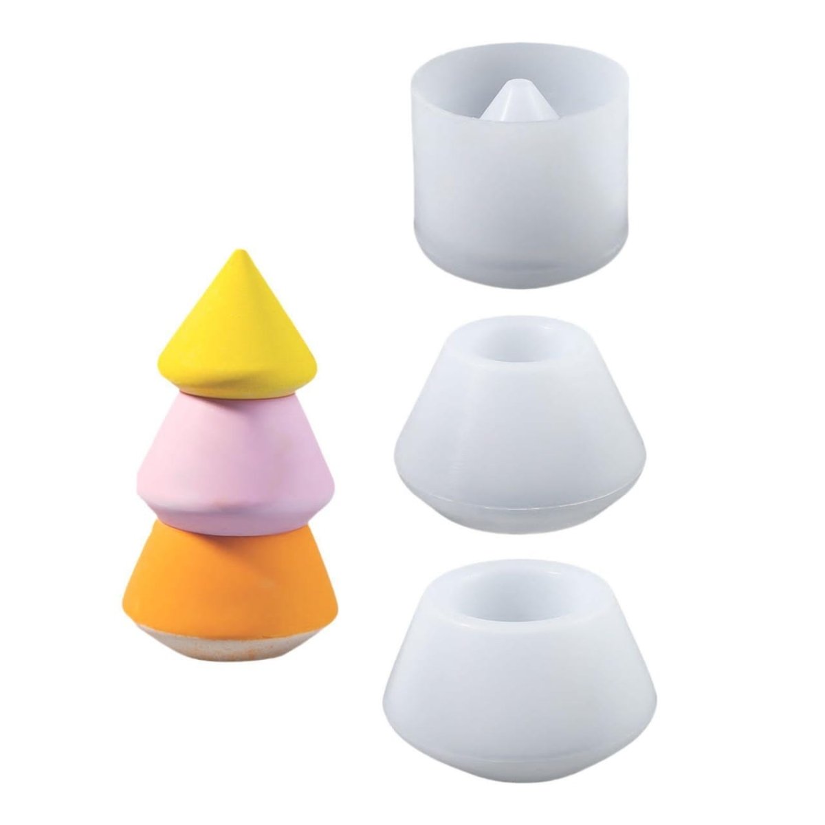 Lyba Moulds Christmas Tree Split Candle Cup Silicone Mould - Bakeware India