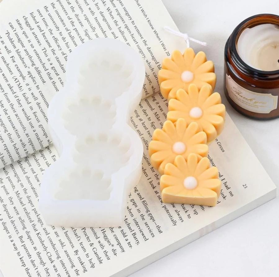 Lyba moulds Daisy Flower pillar candle silicone mould - Bakeware India