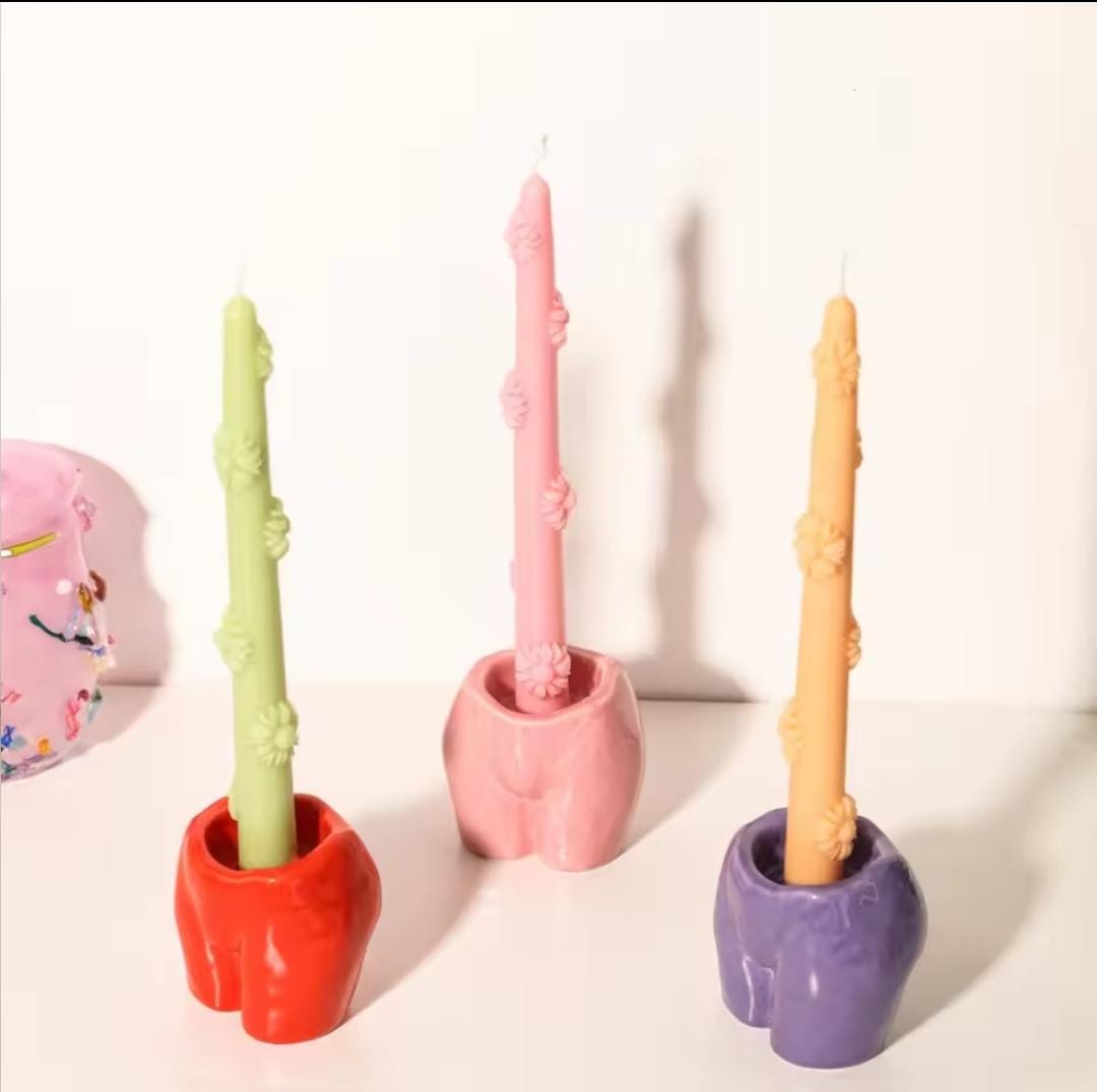 Lyba moulds Daisy Flower Taper Silicone Mould for Candle Chocolate - Bakeware India