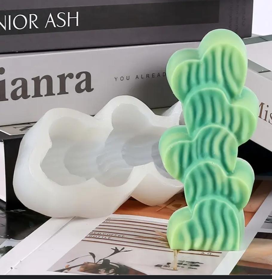 Lyba moulds Designer Heart pillar candle silicone mould - Bakeware India