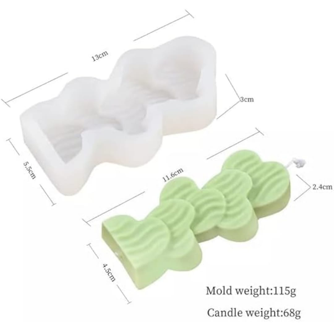 Lyba moulds Designer Heart pillar candle silicone mould - Bakeware India