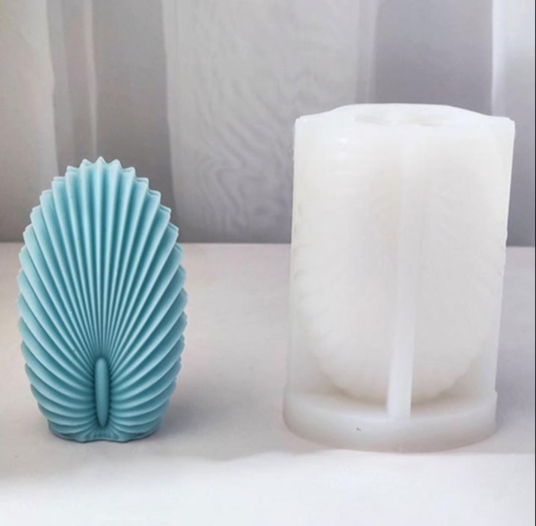 Lyba Moulds Fan Shell Crown Candle Silicone Mould - Bakeware India