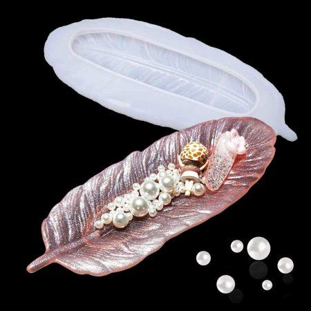 Lyba Moulds Feather Tray Mould Crystal Epoxy Resin Mould - Bakeware India