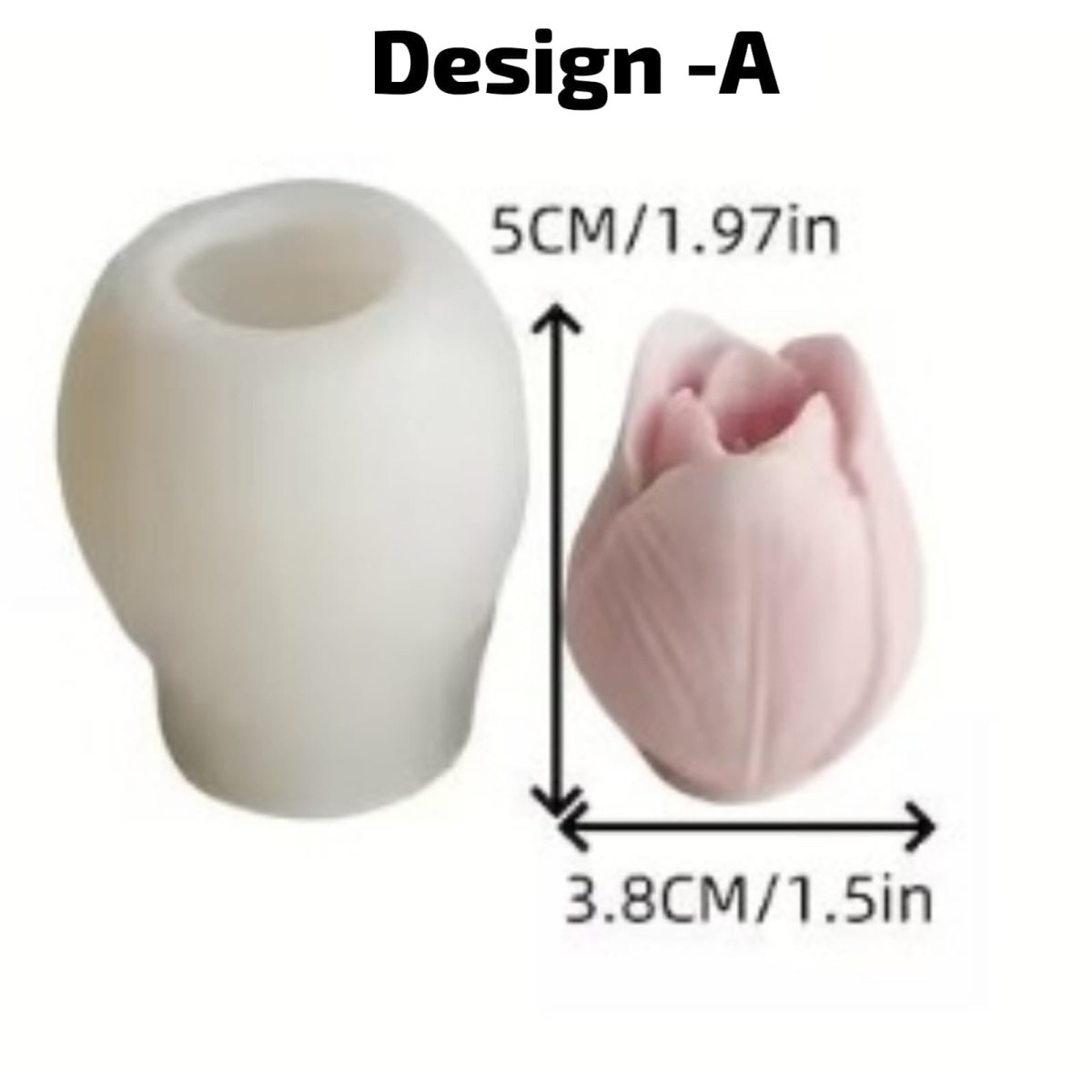 Lyba Moulds Floral Tulip Flower Silicone Mould, 3pcs - Bakeware India