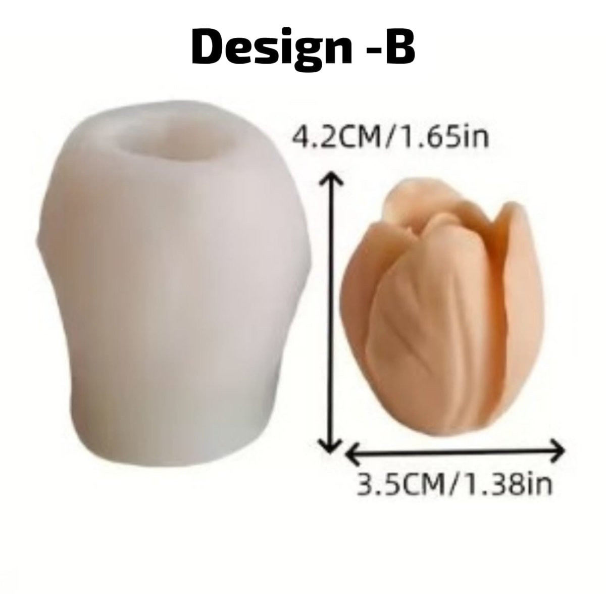Lyba Moulds Floral Tulip Flower Silicone Mould, 3pcs - Bakeware India