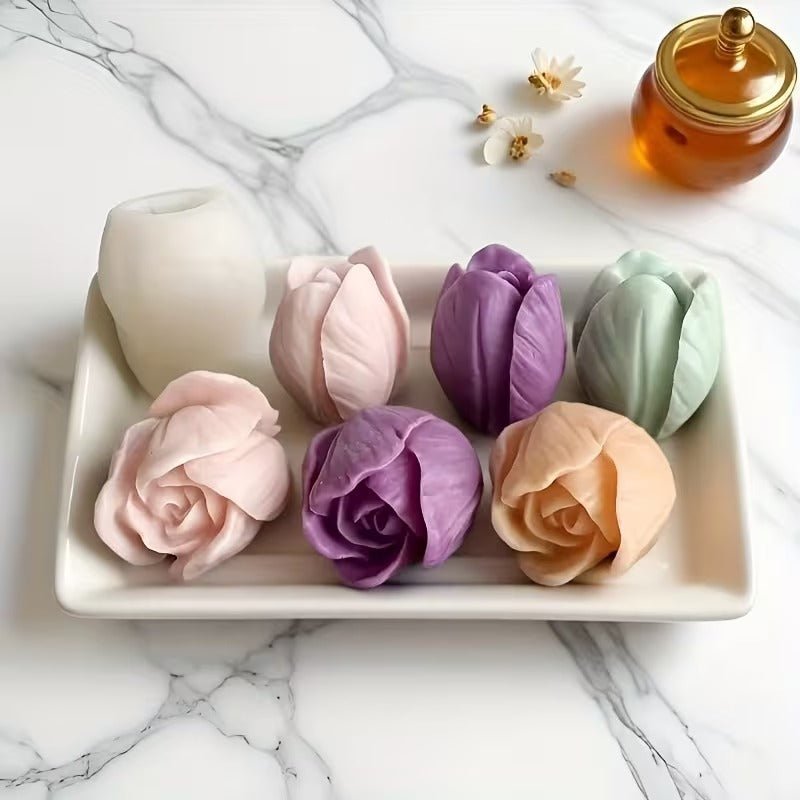 Lyba Moulds Floral Tulip Flower Silicone Mould, 3pcs - Bakeware India