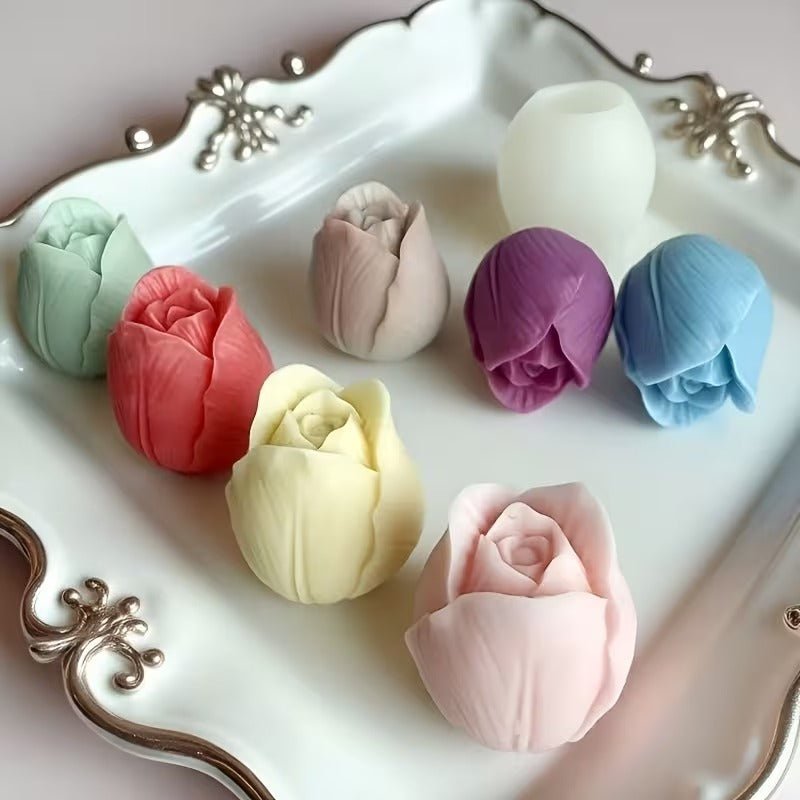 Lyba Moulds Floral Tulip Flower Silicone Mould, 3pcs - Bakeware India