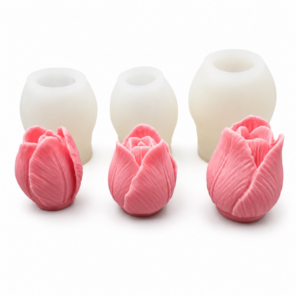Lyba Moulds Floral Tulip Flower Silicone Mould, 3pcs { Select Design } - Bakeware India