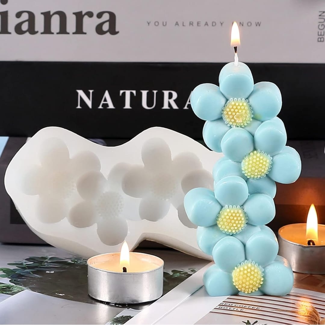 Lyba moulds Flower pillar candle silicone mould - Bakeware India