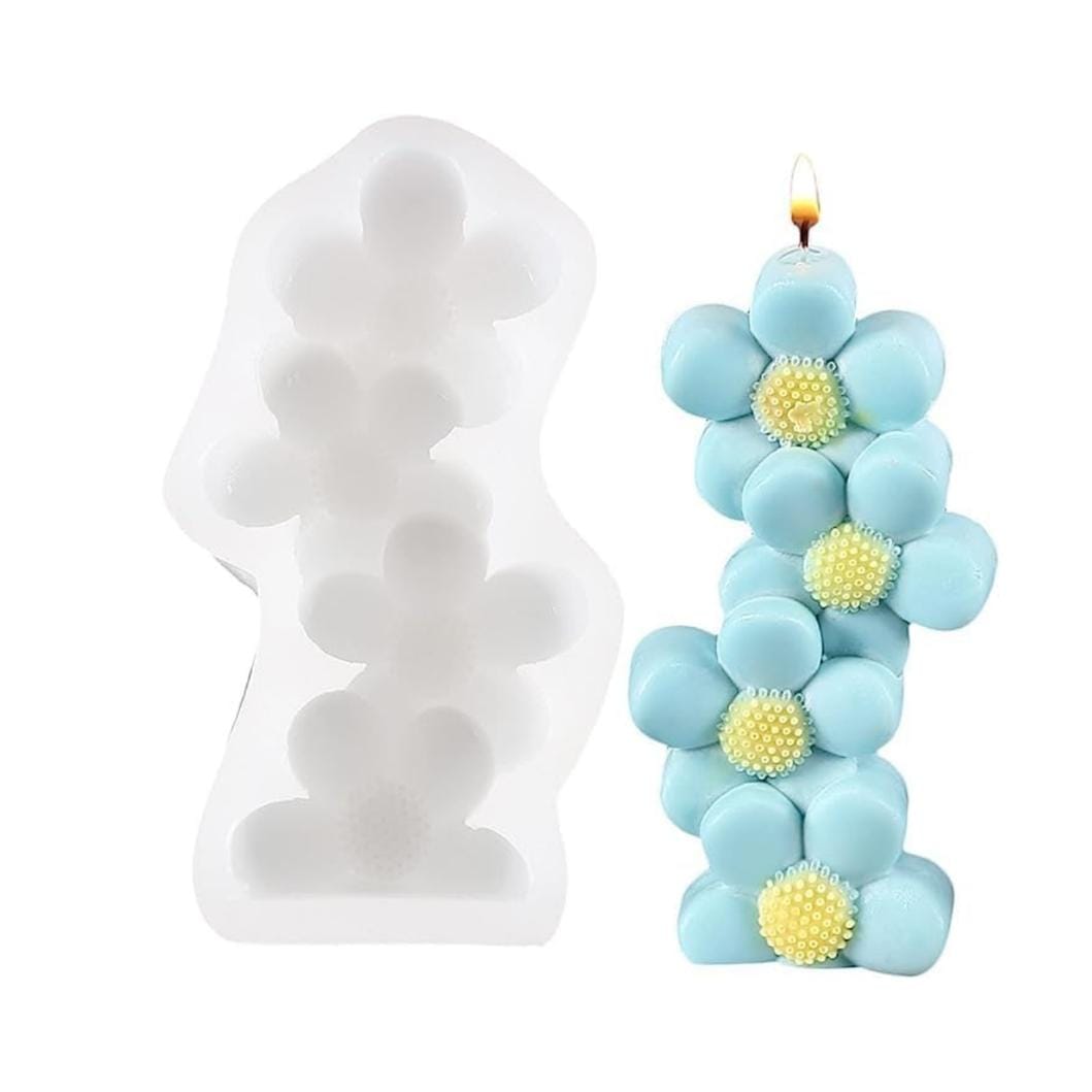 Lyba moulds Flower pillar candle silicone mould - Bakeware India