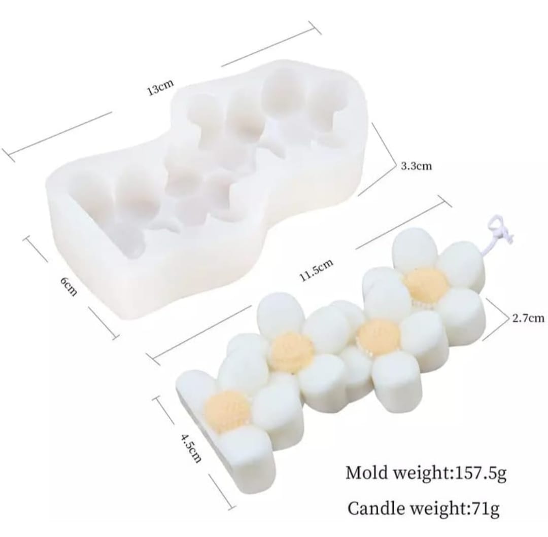 Lyba moulds Flower pillar candle silicone mould - Bakeware India