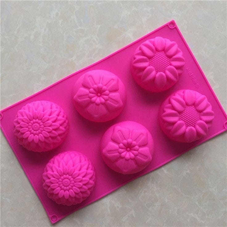 Lyba Moulds Flower Soap Silicone Mould - Bakeware India