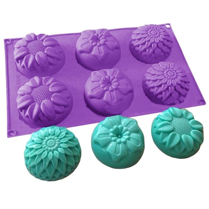 Lyba Moulds Flower Soap Silicone Mould - Bakeware India