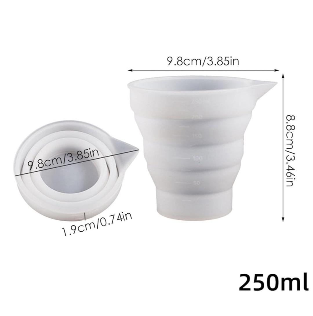 Lyba Moulds Foldable Silicone Container Measuring Cup,250ml - Bakeware India