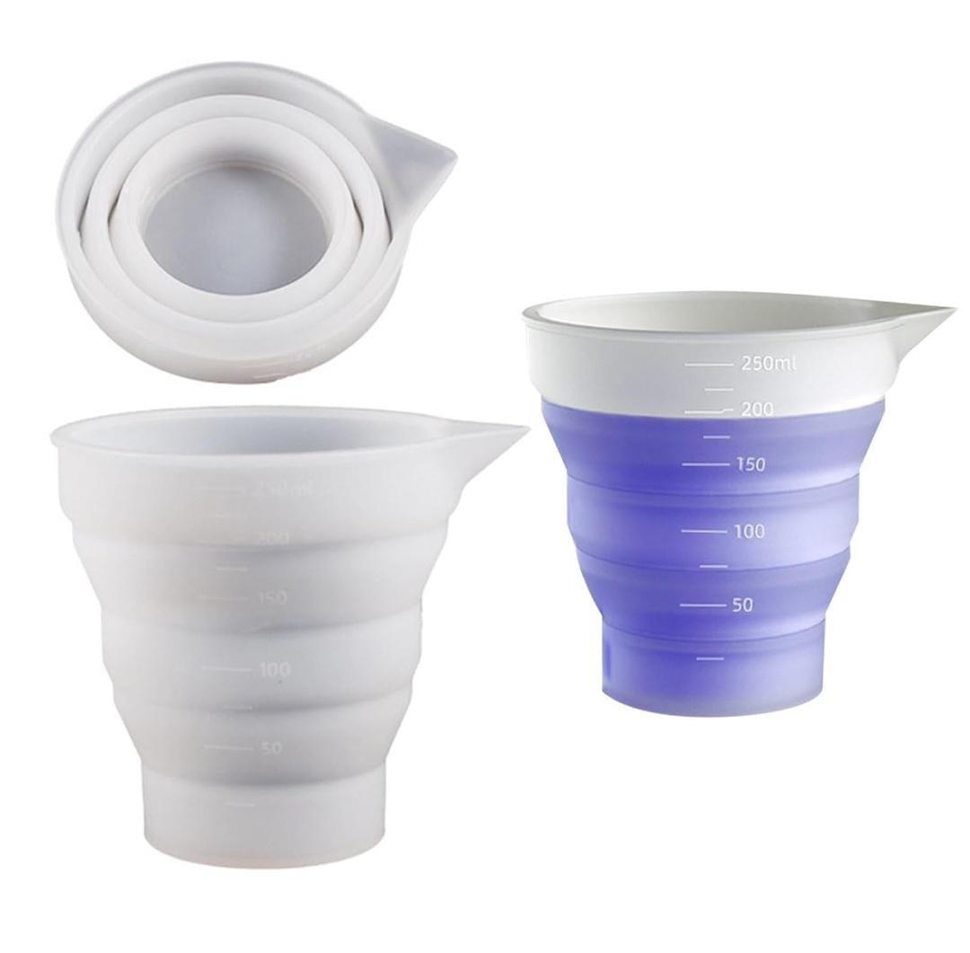 Lyba Moulds Foldable Silicone Container Measuring Cup,250ml - Bakeware India