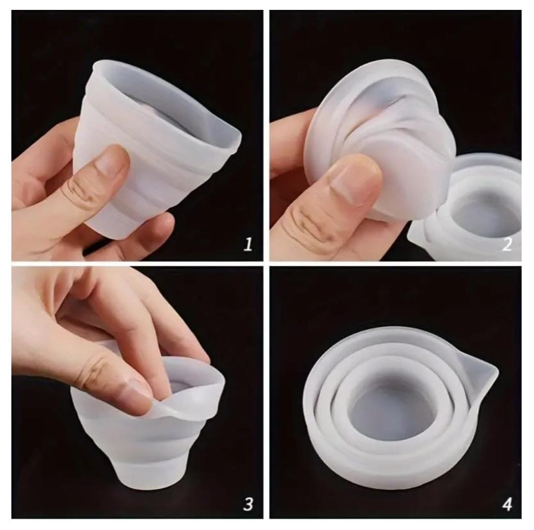 Lyba Moulds Foldable Silicone Container Measuring Cup,250ml - Bakeware India