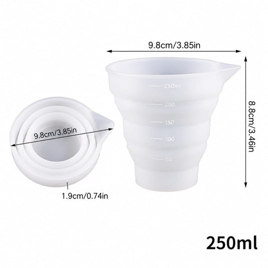 Lyba Moulds Foldable Silicone Pouring Cup Measuring Cup,250ml - Bakeware India