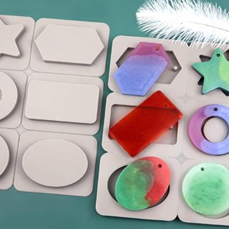 Lyba moulds Geometry Disc Aromatherapy Candle Soap Silicone Mould - Bakeware India