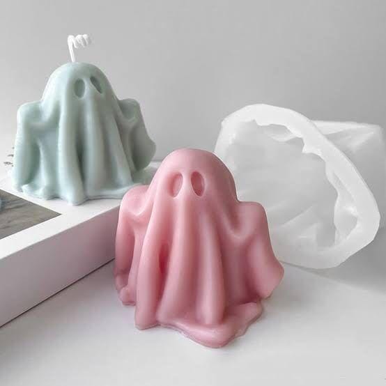 Lyba Moulds Halloween Ghost Candle Chocolate Silicone Mould - Bakeware India