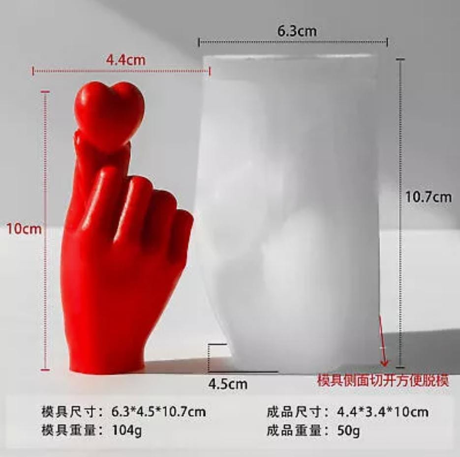 Lyba moulds Heart On Finger Candle Silicone Mould - Bakeware India