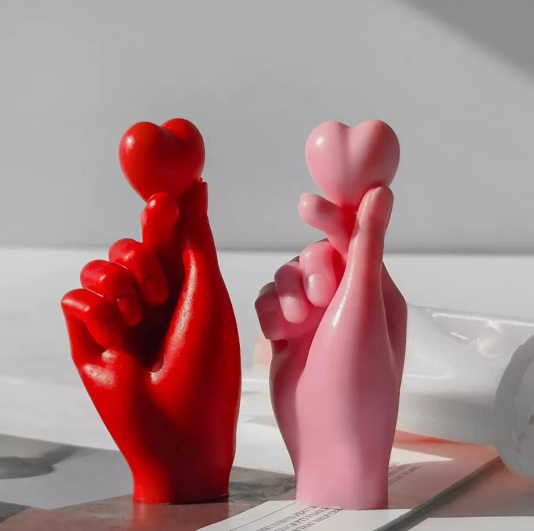 Lyba moulds Heart On Finger Candle Silicone Mould - Bakeware India