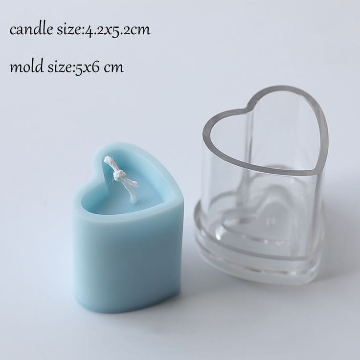 Lyba Moulds Heart Pillar Polycarbonate Candle Mould - Bakeware India