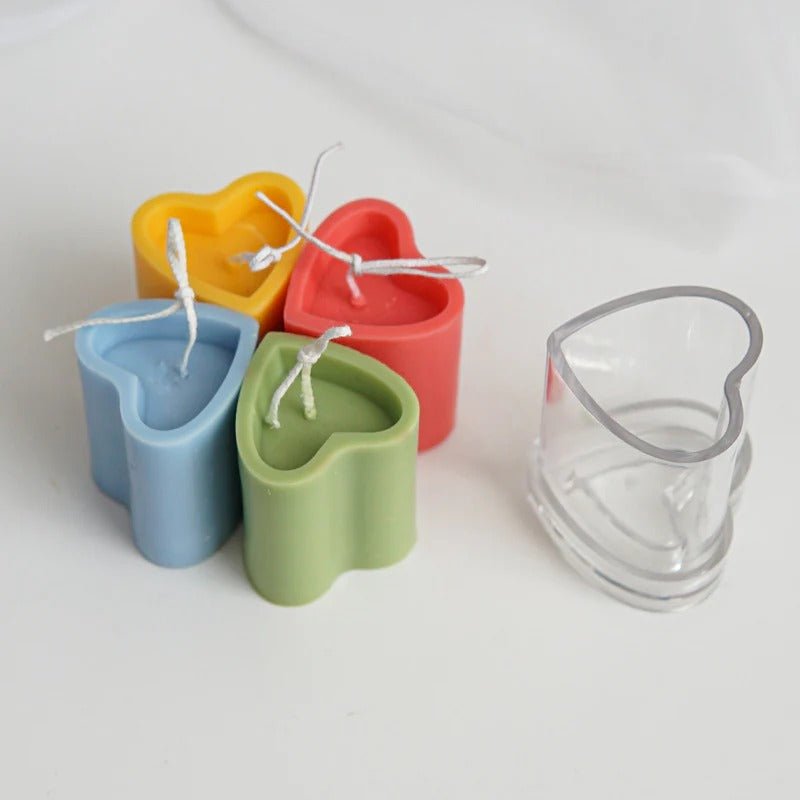 Lyba Moulds Heart Pillar Polycarbonate Candle Mould - Bakeware India