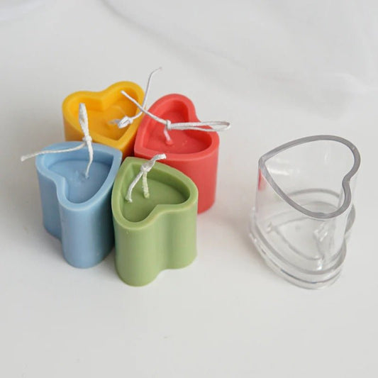 Lyba Moulds Heart Pillar Polycarbonate Candle Mould - Bakeware India