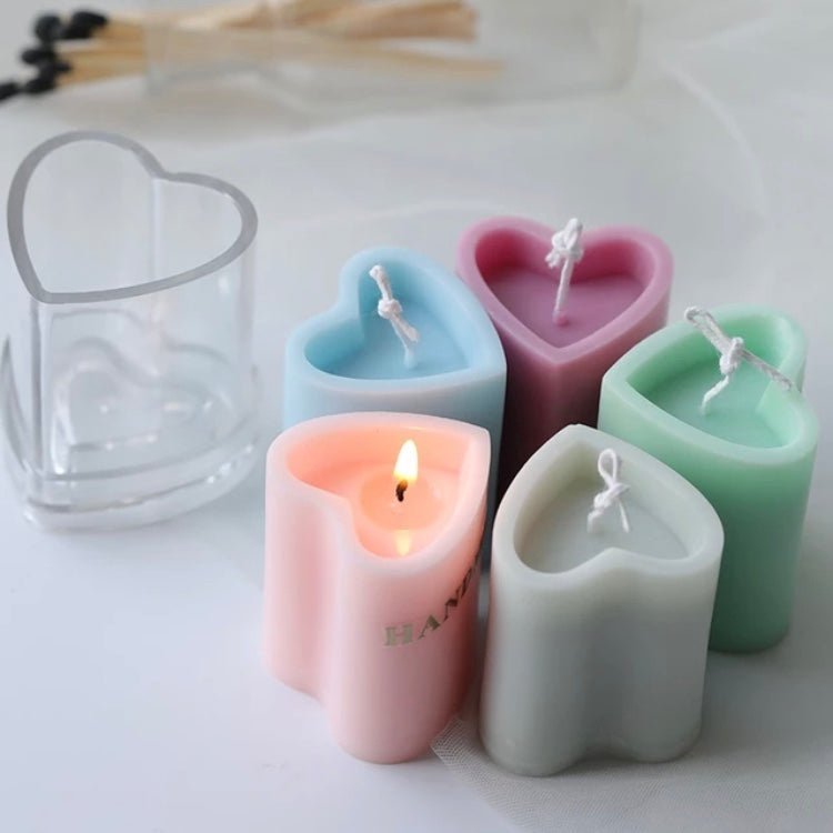 Lyba Moulds Heart Pillar Polycarbonate Candle Mould - Bakeware India