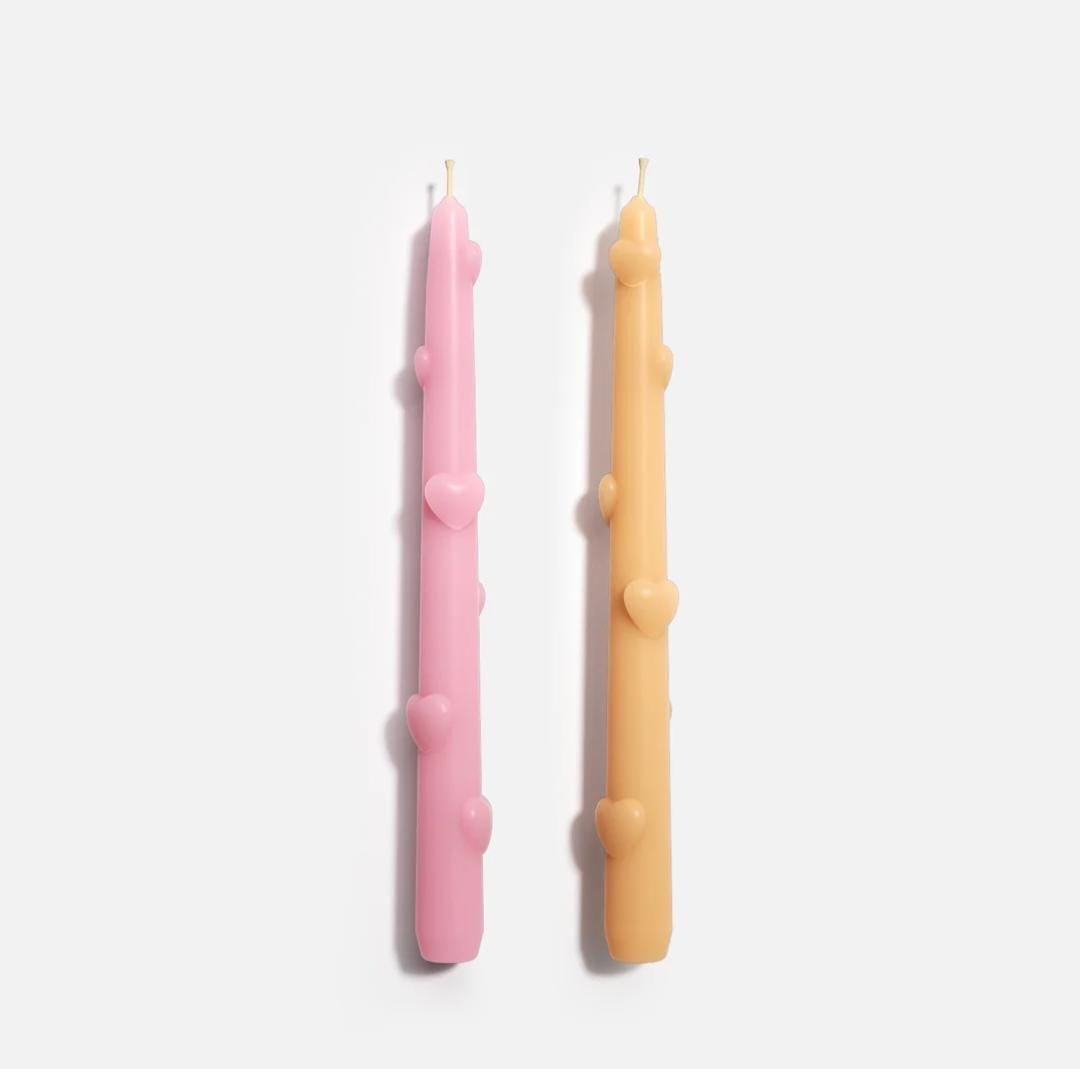 Lyba moulds Heart Taper Silicone Mould for Candle Chocolate - Bakeware India