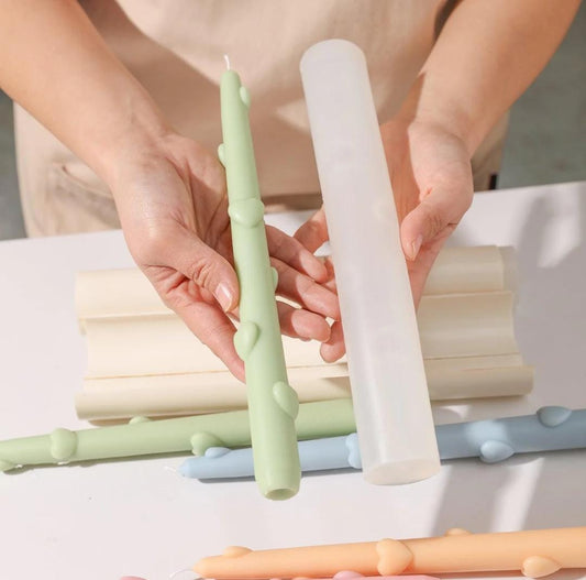 Lyba moulds Heart Taper Silicone Mould for Candle Chocolate - Bakeware India