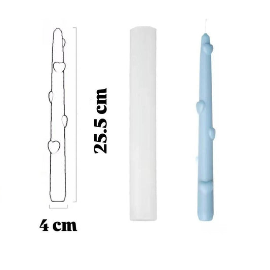 Lyba moulds Heart Taper Silicone Mould for Candle Chocolate - Bakeware India