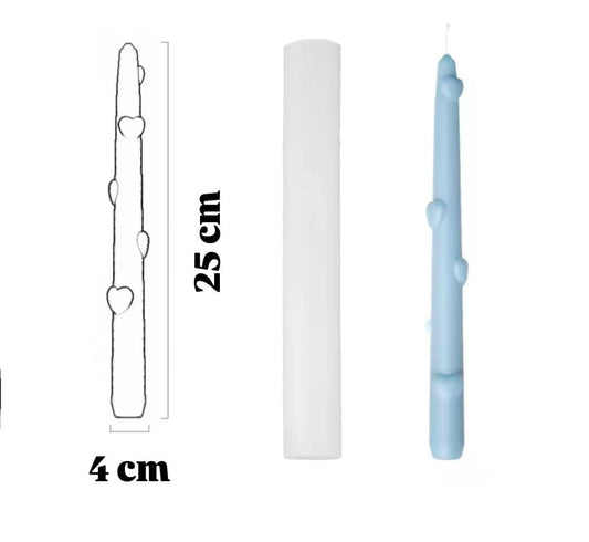 Lyba moulds Heart Taper Silicone Mould for Candle Chocolate - Bakeware India