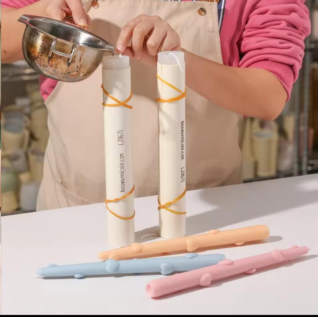 Lyba moulds Heart Taper Silicone Mould for Candle Chocolate - Bakeware India