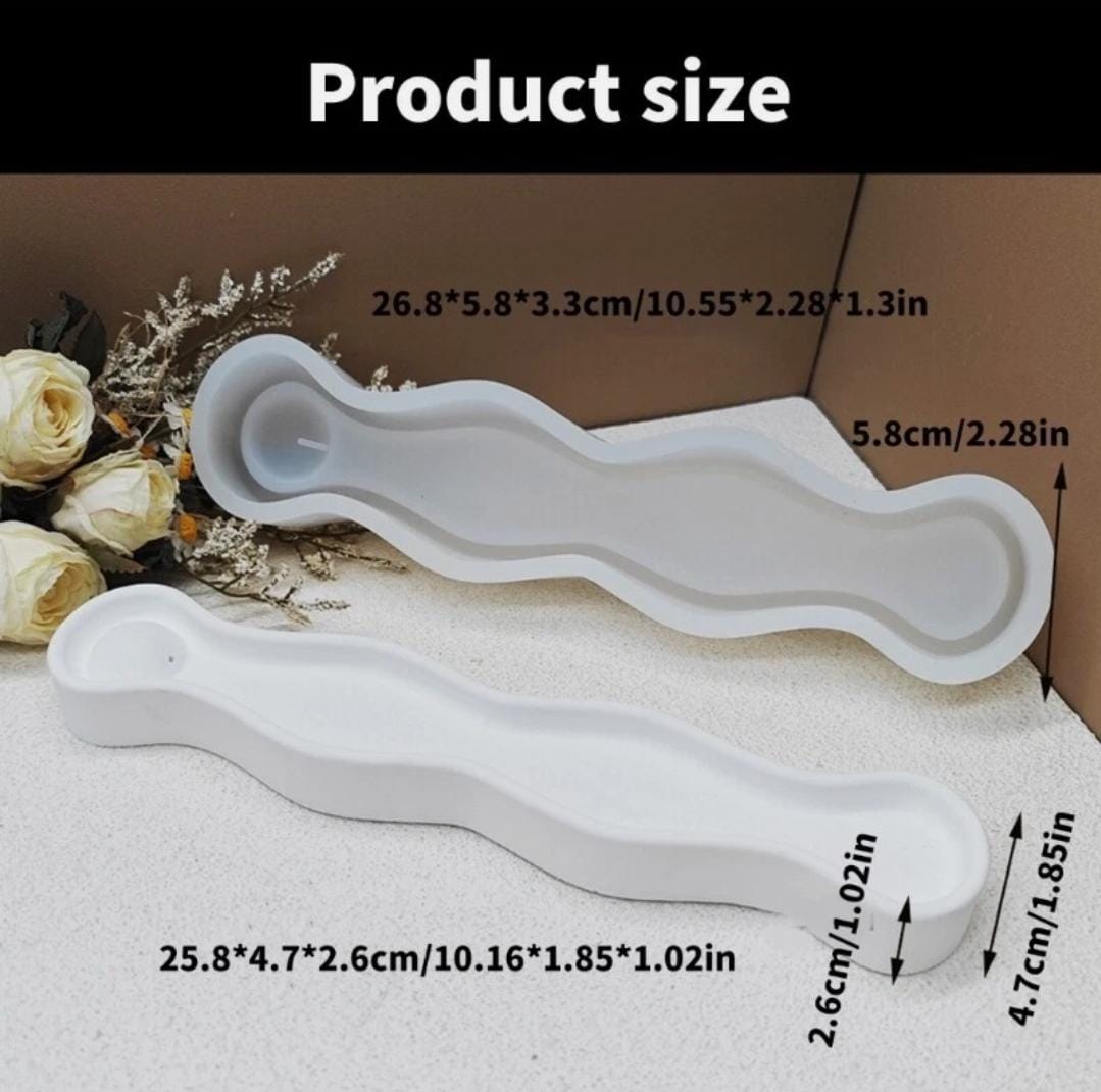 Lyba moulds Incense Holder Resin Concrete Silicone Mould - Bakeware India