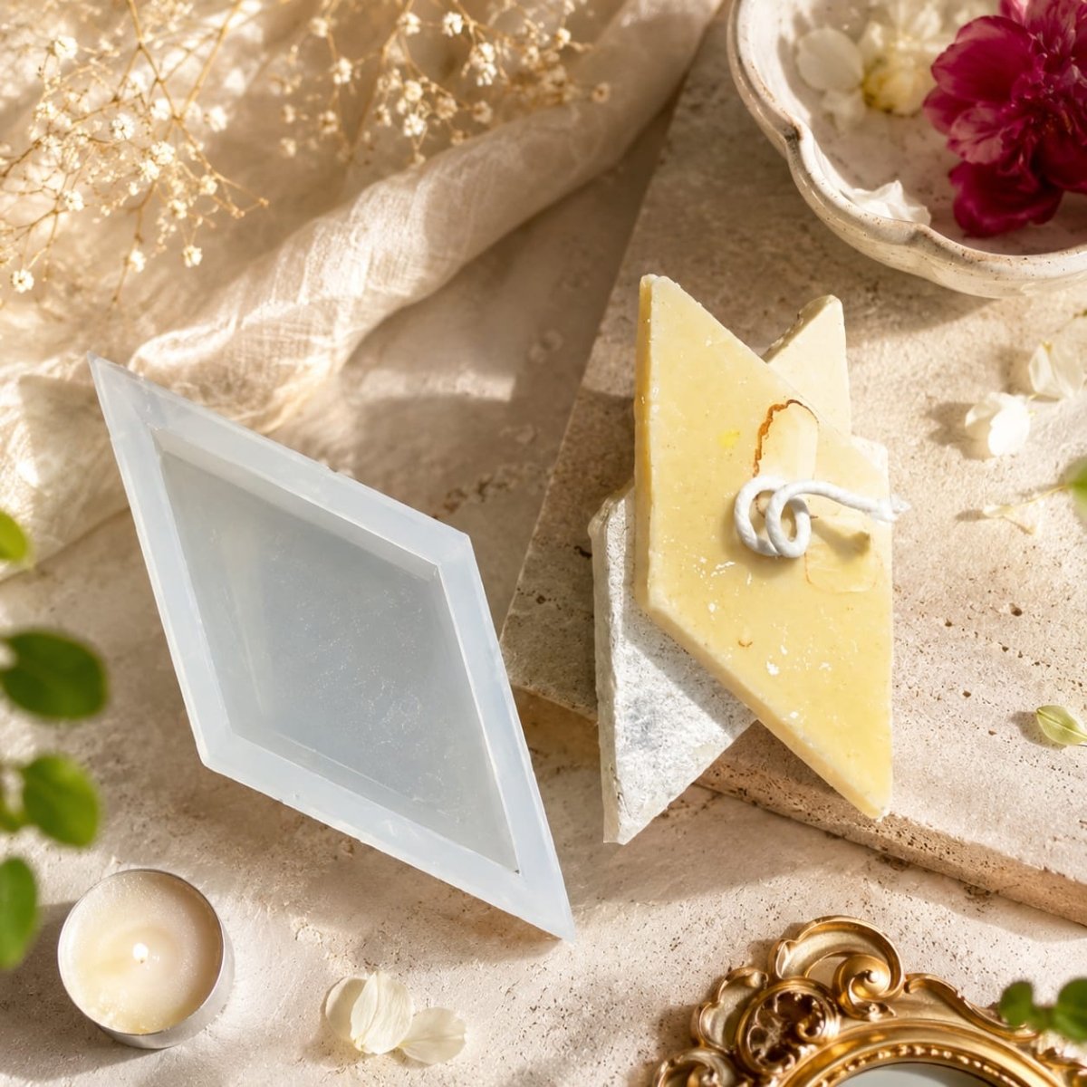 Lyba Moulds Kaju Katli Barfi Mithai Moulds Fondant Candle Silicone Fondant Mould - Bakeware India