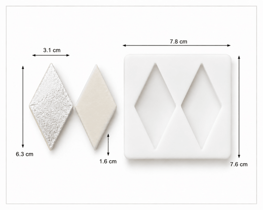 Lyba Moulds Kaju Katli Mithai Silicone Mould,2cavity - Bakeware India
