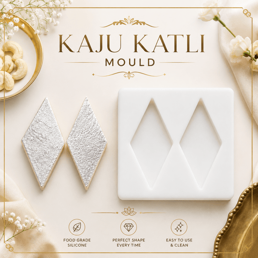Lyba Moulds Kaju Katli Mithai Silicone Mould,2cavity - Bakeware India