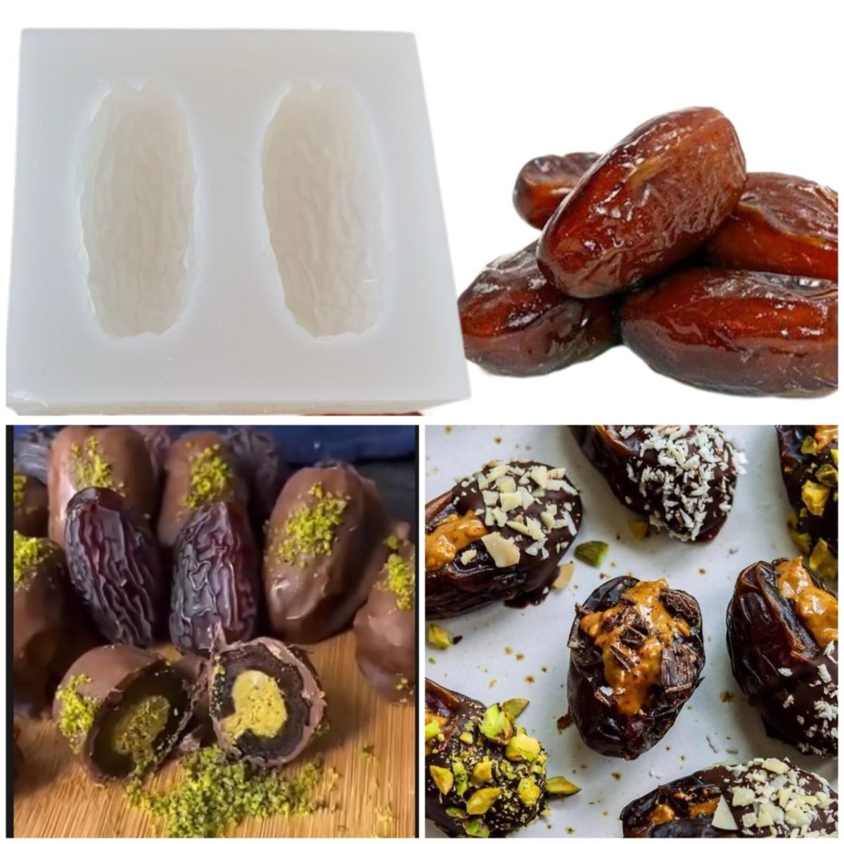 Lyba Moulds Khajoor Moulds Fondant Candle Silicone Fondant Mould - Bakeware India