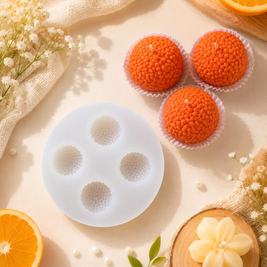 Lyba moulds Ladoo Motichoor Silicone Mould for Candle Chocolate,4 Cavity - Bakeware India