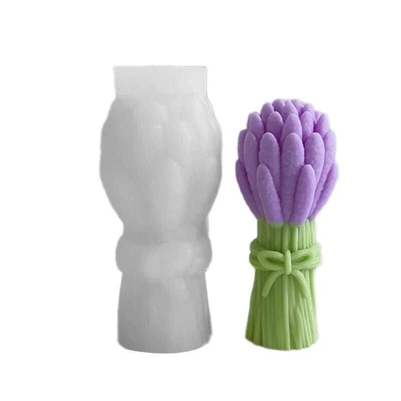 Lyba Moulds Lavender Flower Bouquet Candle Silicone Mould - Bakeware India