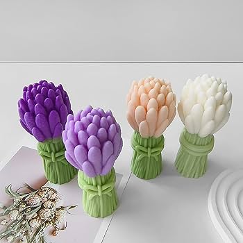 Lyba Moulds Lavender Flower Bouquet Candle Silicone Mould - Bakeware India