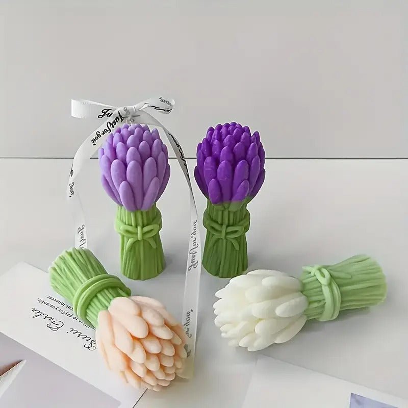 Lyba Moulds Lavender Flower Bouquet Candle Silicone Mould - Bakeware India
